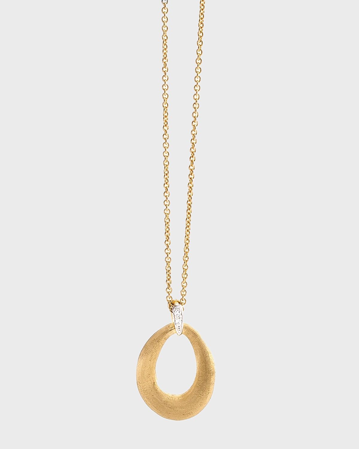 18K Lucia Small Loop Pendant with Diamonds