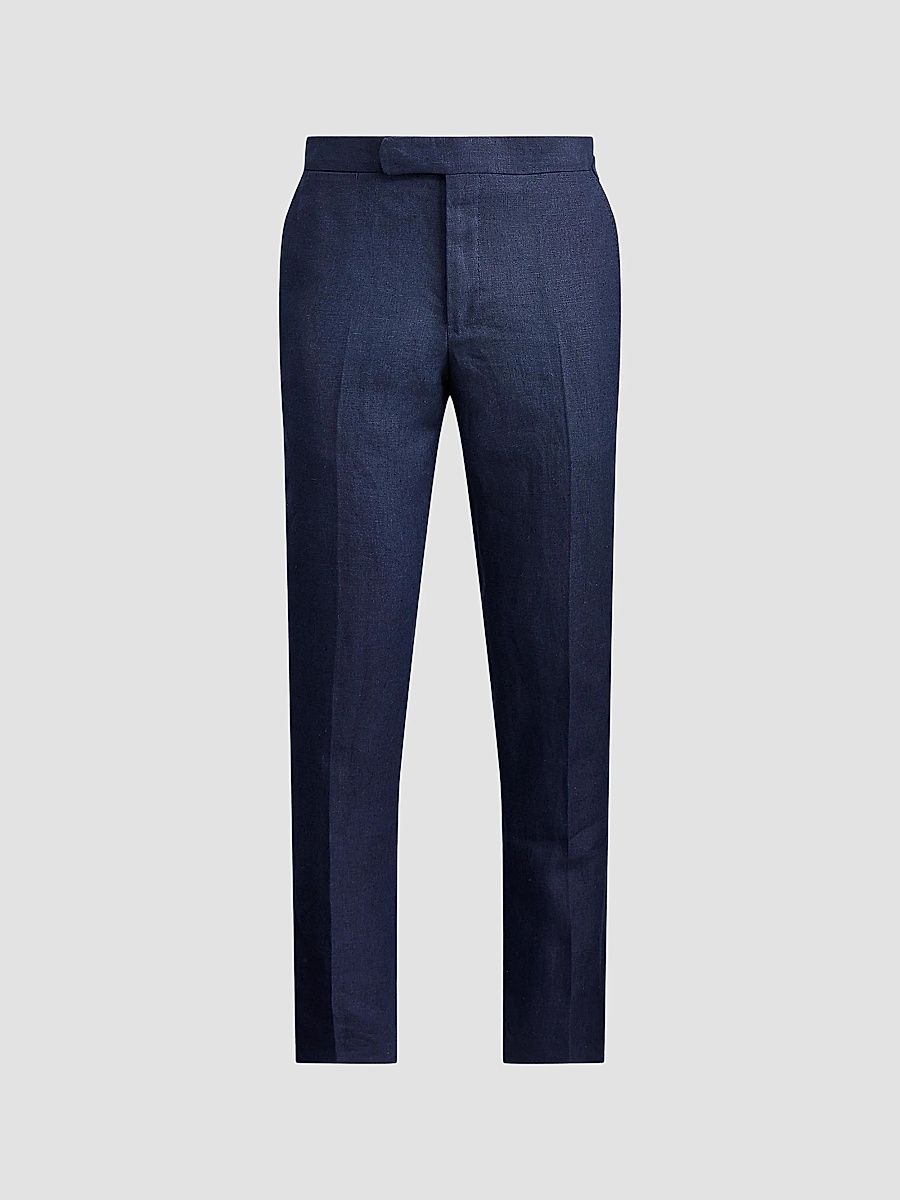 Polo Ralph Lauren Men's Linen Crease-Front Pants - Navy - Size 40