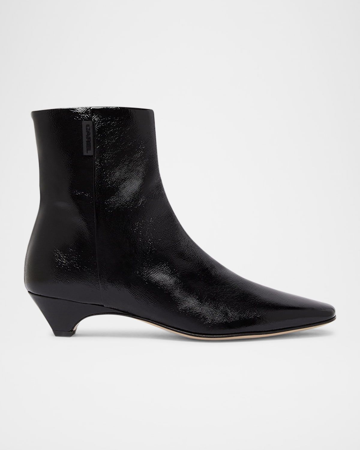 Monica Patent Leather Ankle Boots