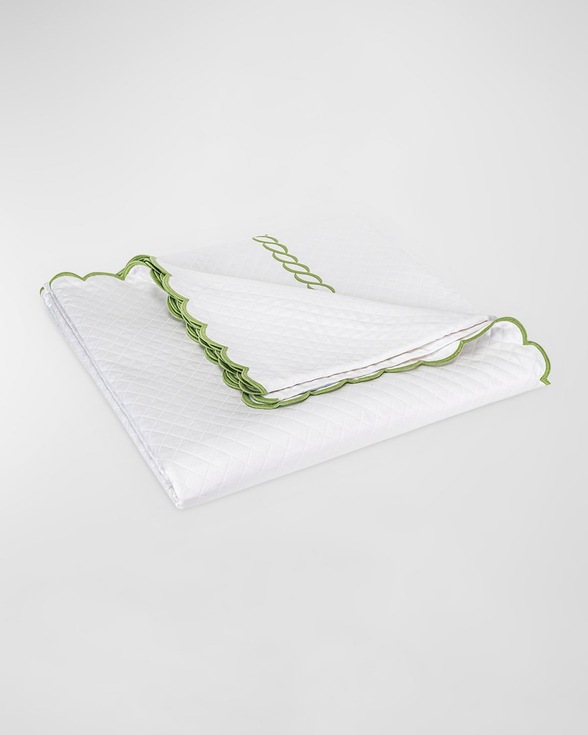 Classic Chain Scallop Matelasse King Coverlet