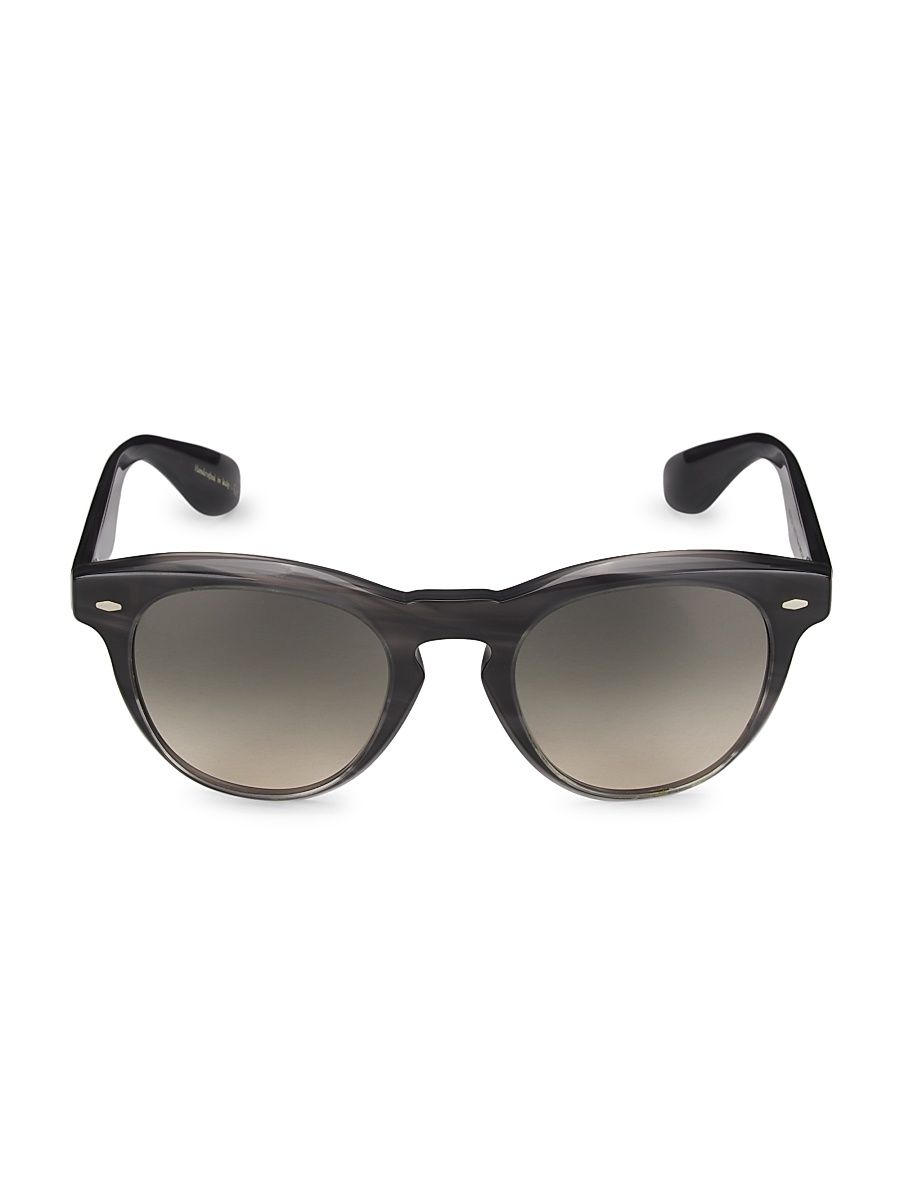 Women's Nino 50MM Round Sunglasses - Charcoal