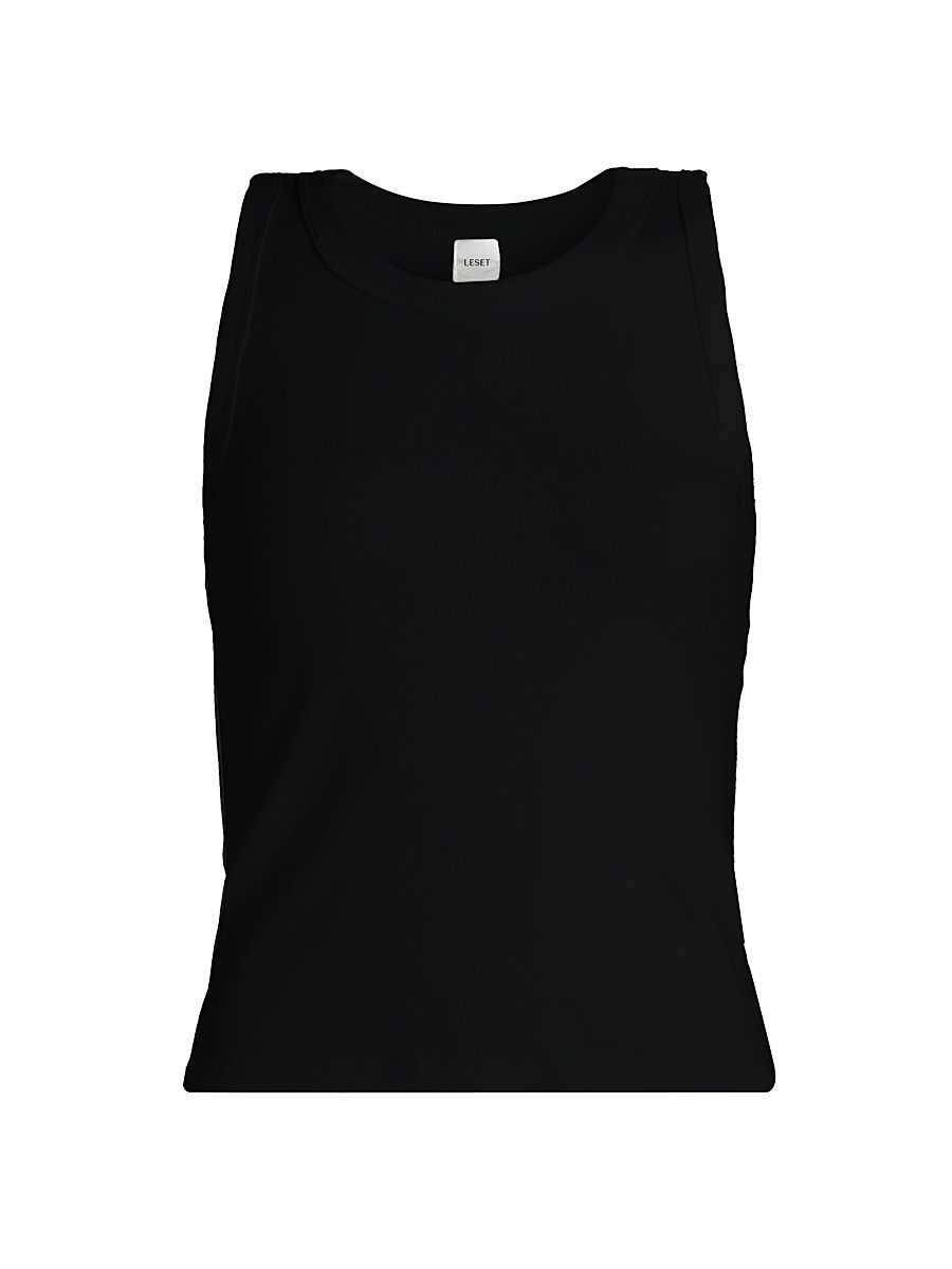Women's Nando Crewneck Cotton Tank - Black - Size XL