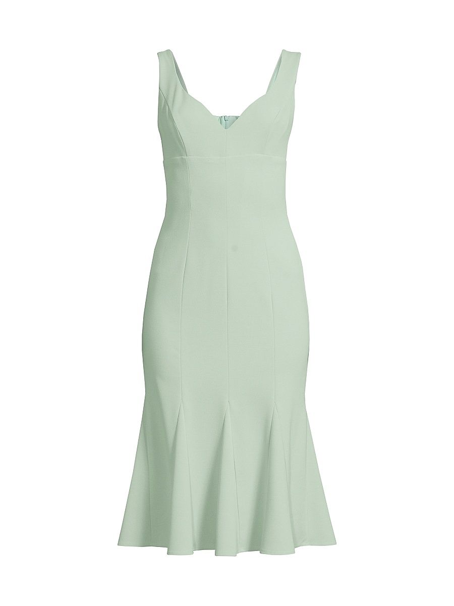 Women's Ashlyn Crepe Sweetheart Midi-Dress - Pistachio - Size 14