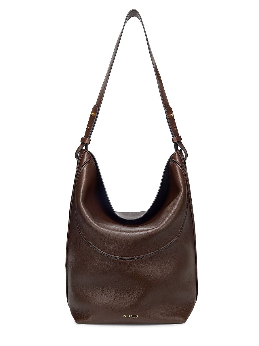 Women's Medium Pavo Leather Hobo Bag - Dark Chocolate