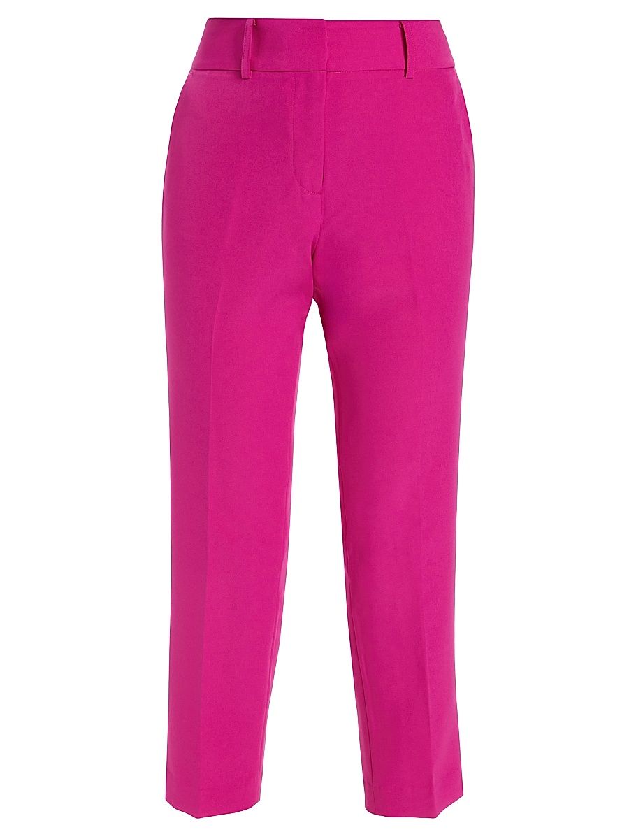 Women's Nicola Cady Crop Straight-Leg Pants - Milly Pink - Size 12