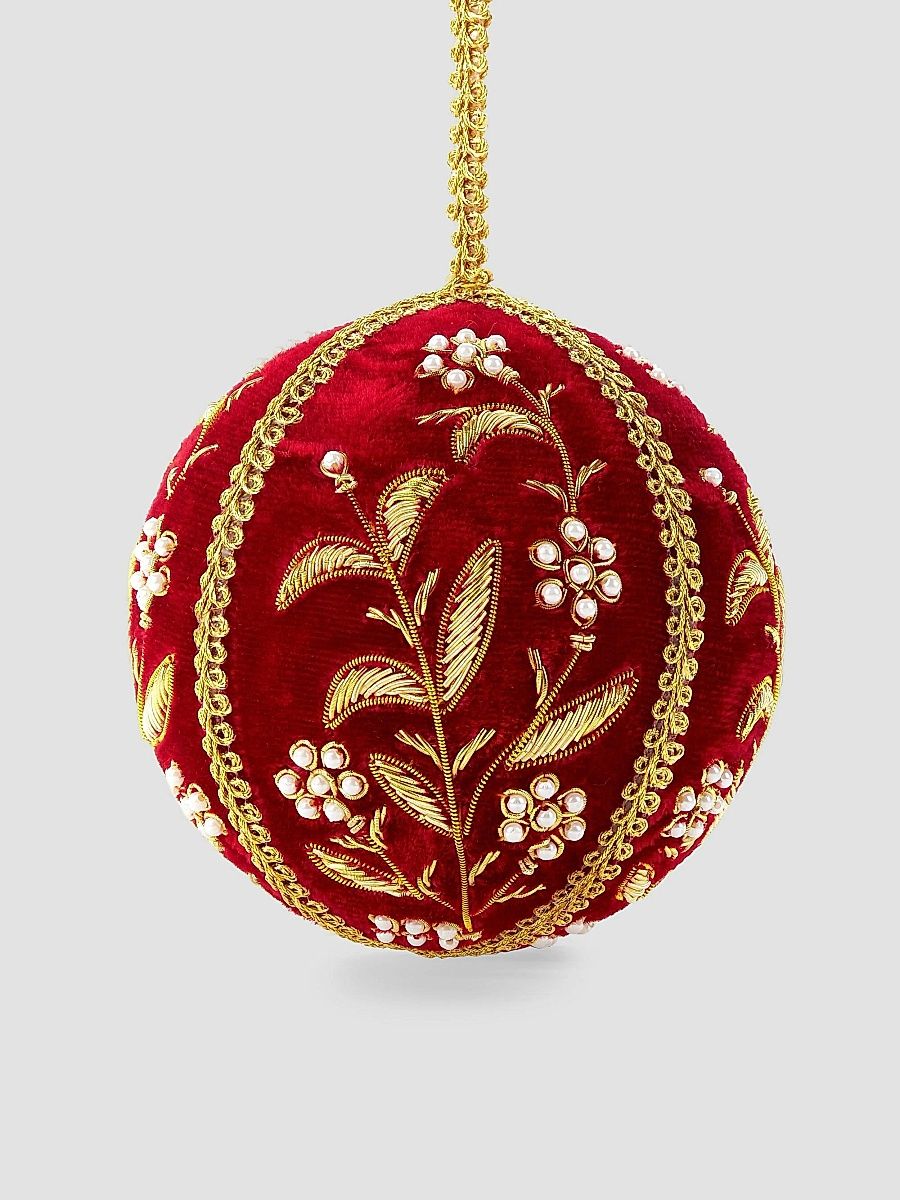 Holiday Velvet Ball Ornament