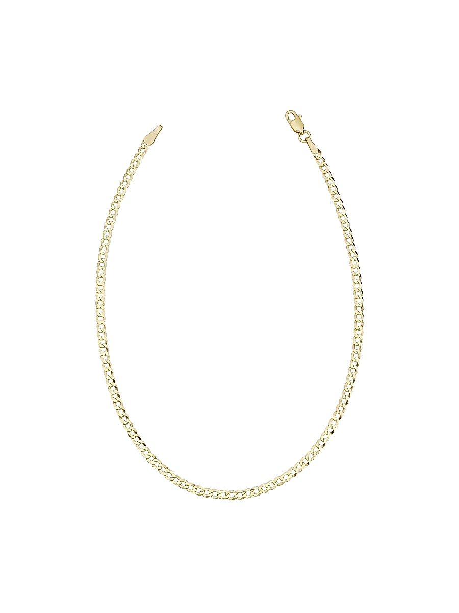 Women's 14K Yellow Solid Gold Carmine Curb Petite Bracelet - Yellow Gold - Size 7.25