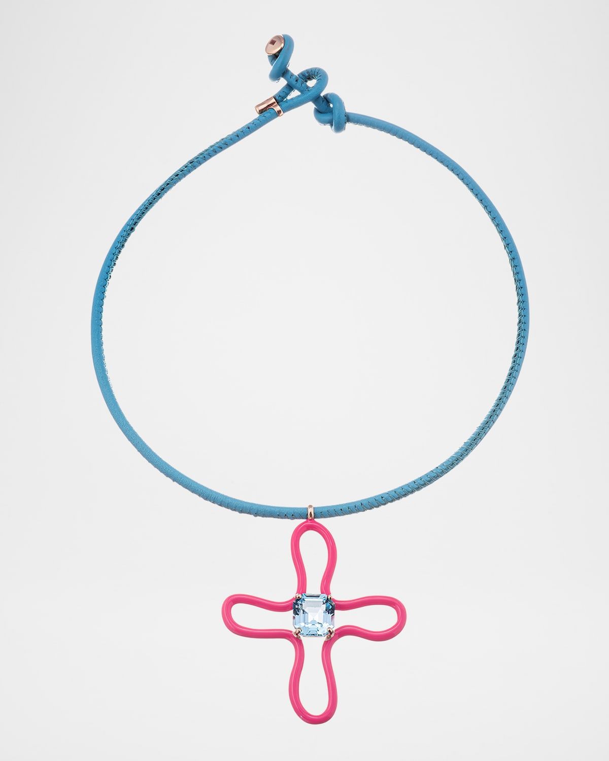 Pop Topaz Pendant Choker Necklace