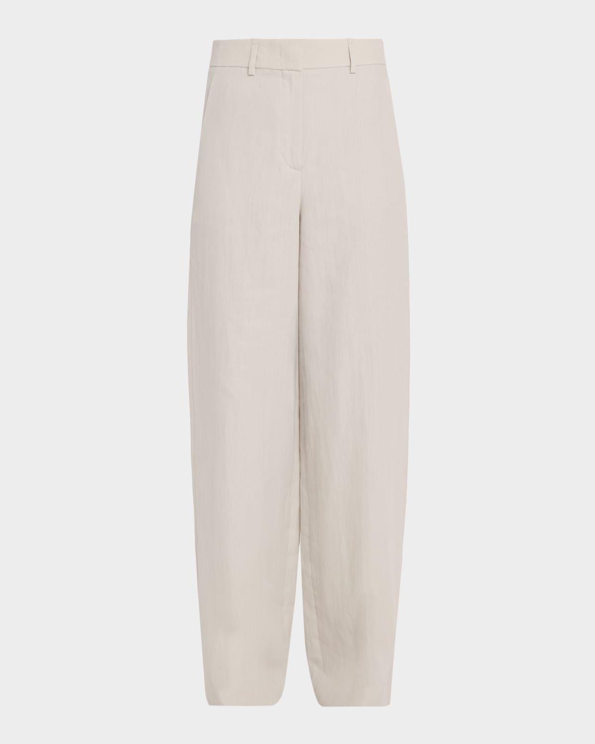 Linen Straight-Leg Trousers
