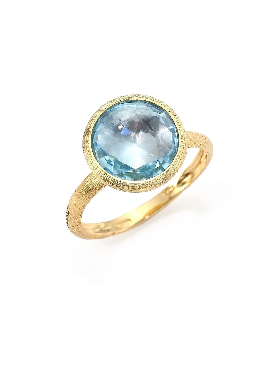 Women's Jaipur 18k Gold & Topaz Cocktail Ring - Gold Topaz - Size 7