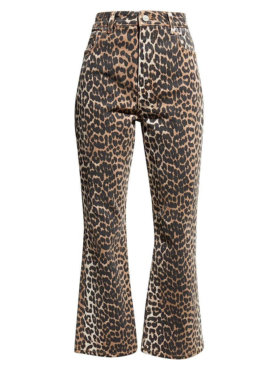 Women's Betzy Leopard Crop Jeans - Leopard - Size 30