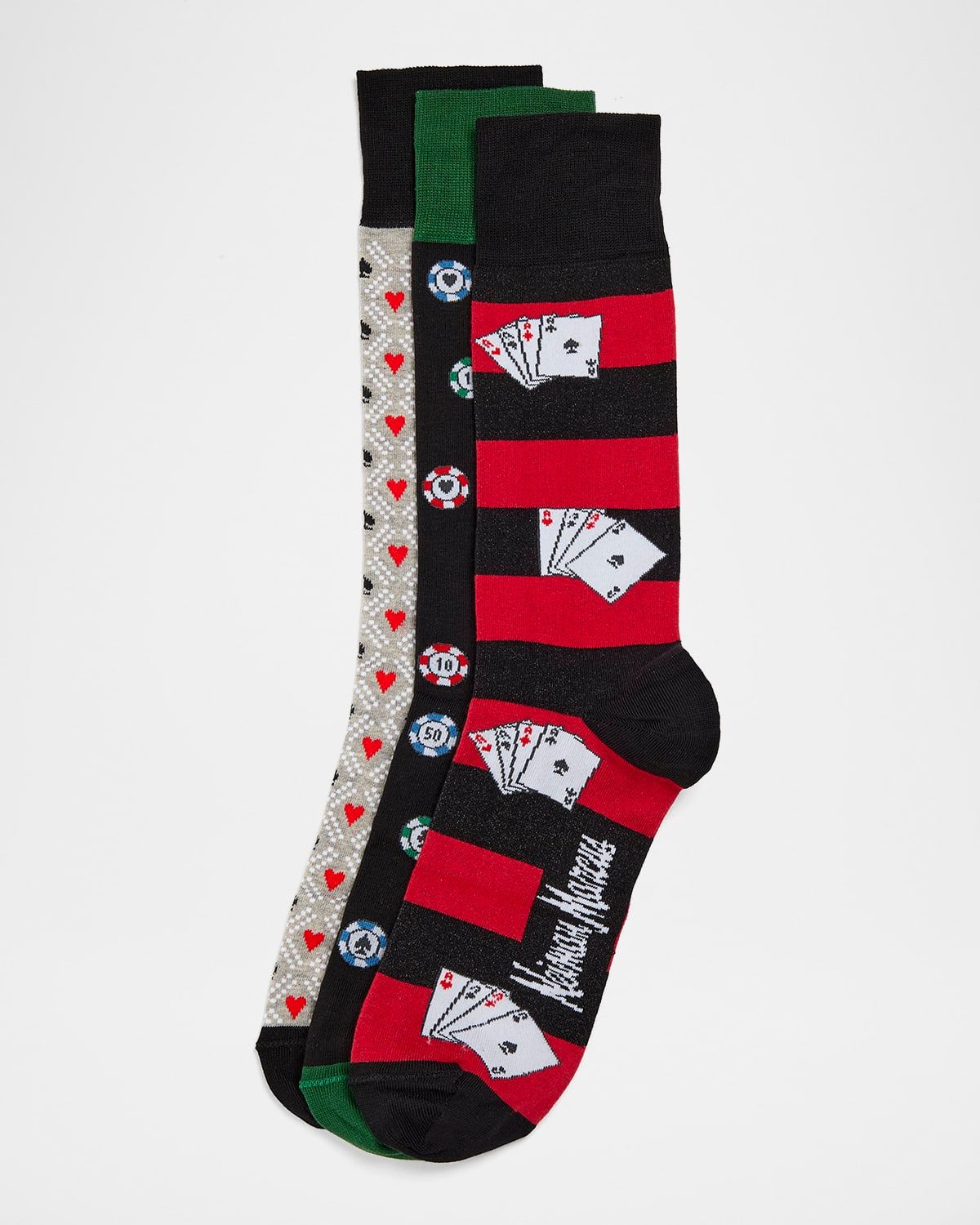 Men & apos;s Card Games 3-Pack Crew Socks, Boxed Gift Set