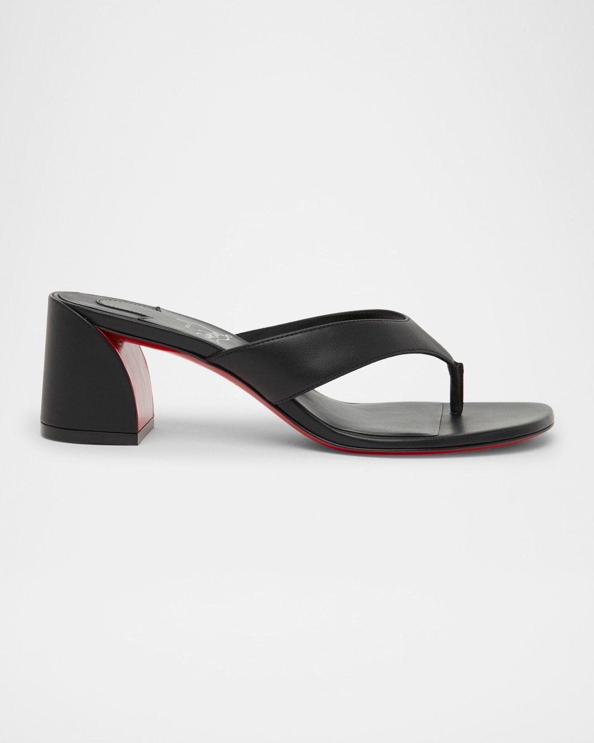 55mm Jane Tonga Leather Slide Sandals