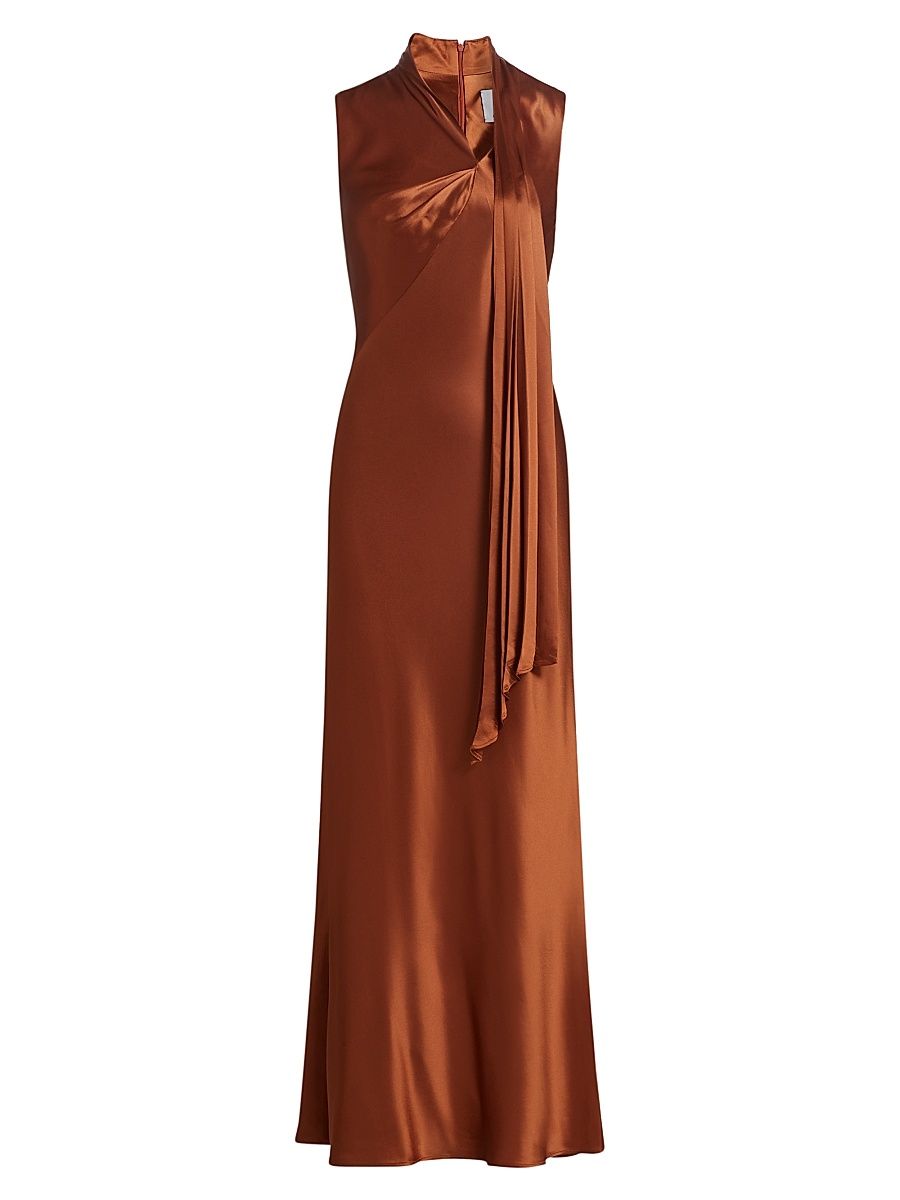 Women's Jeffries Satin Maxi Dress - Burnt Sienna - Size 10