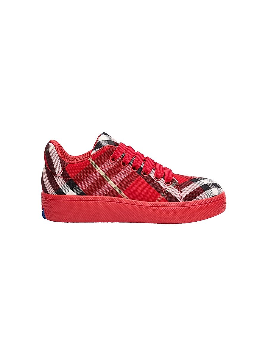 Little Boy's & Boy's Cambridge Canvas Check Sneakers - Red - Size 13 (Child)