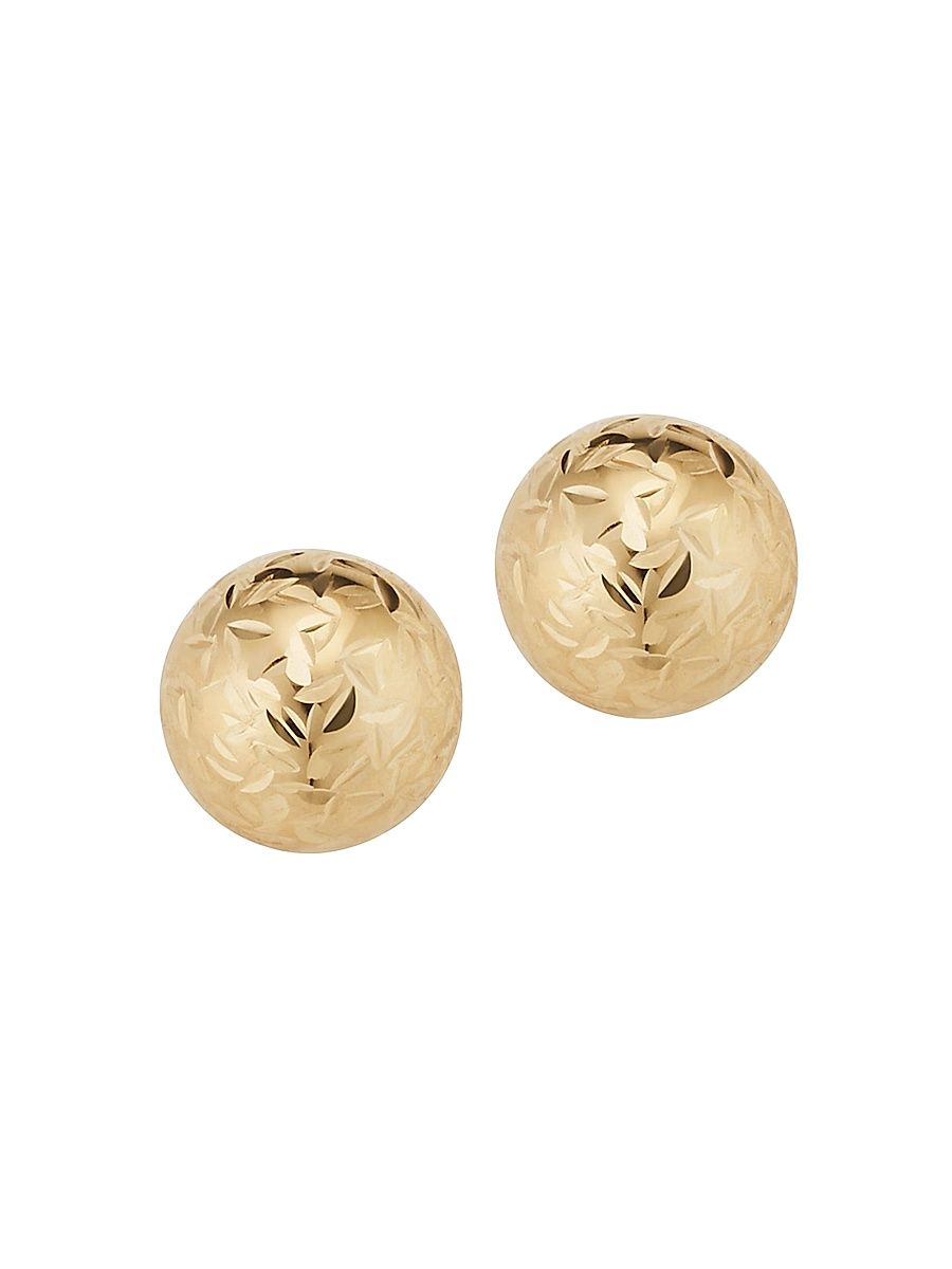 Women's 14K Yellow Gold Celebration Ball Studs - Yellow Gold