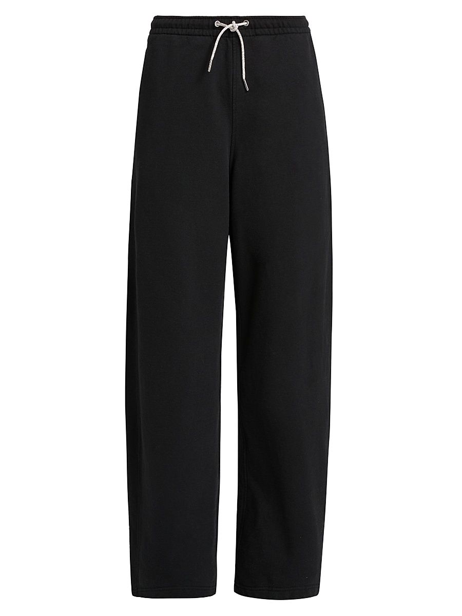 Women's Crystal Drawstring Sweatpants - Black - Size XL