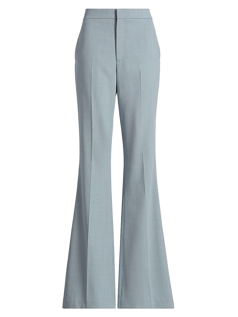 Women's Holiday Sophie Wool-Blend Boot-Cut Pants - Slate Blue - Size 14