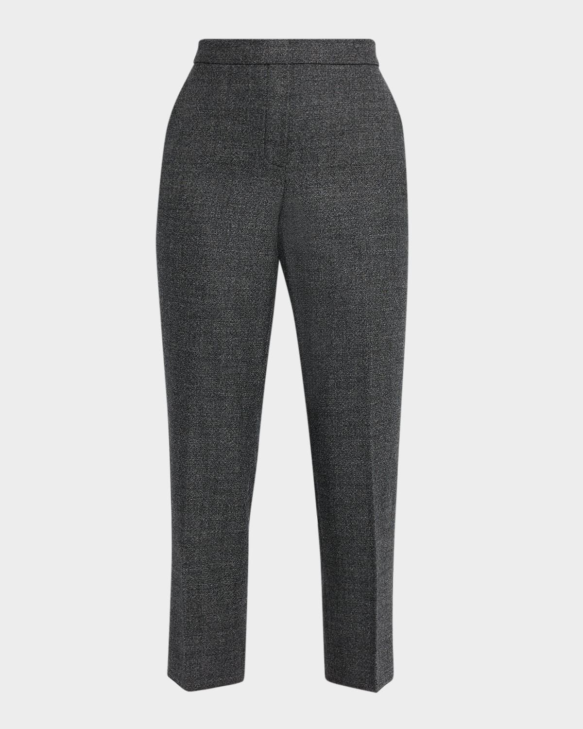 Pull-On Slim Wool Trousers