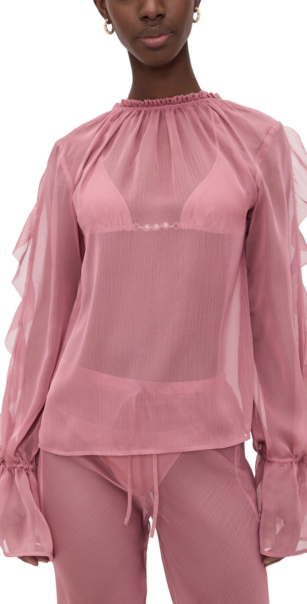 Shani Shemer Jeanie Top Dusty Rose S