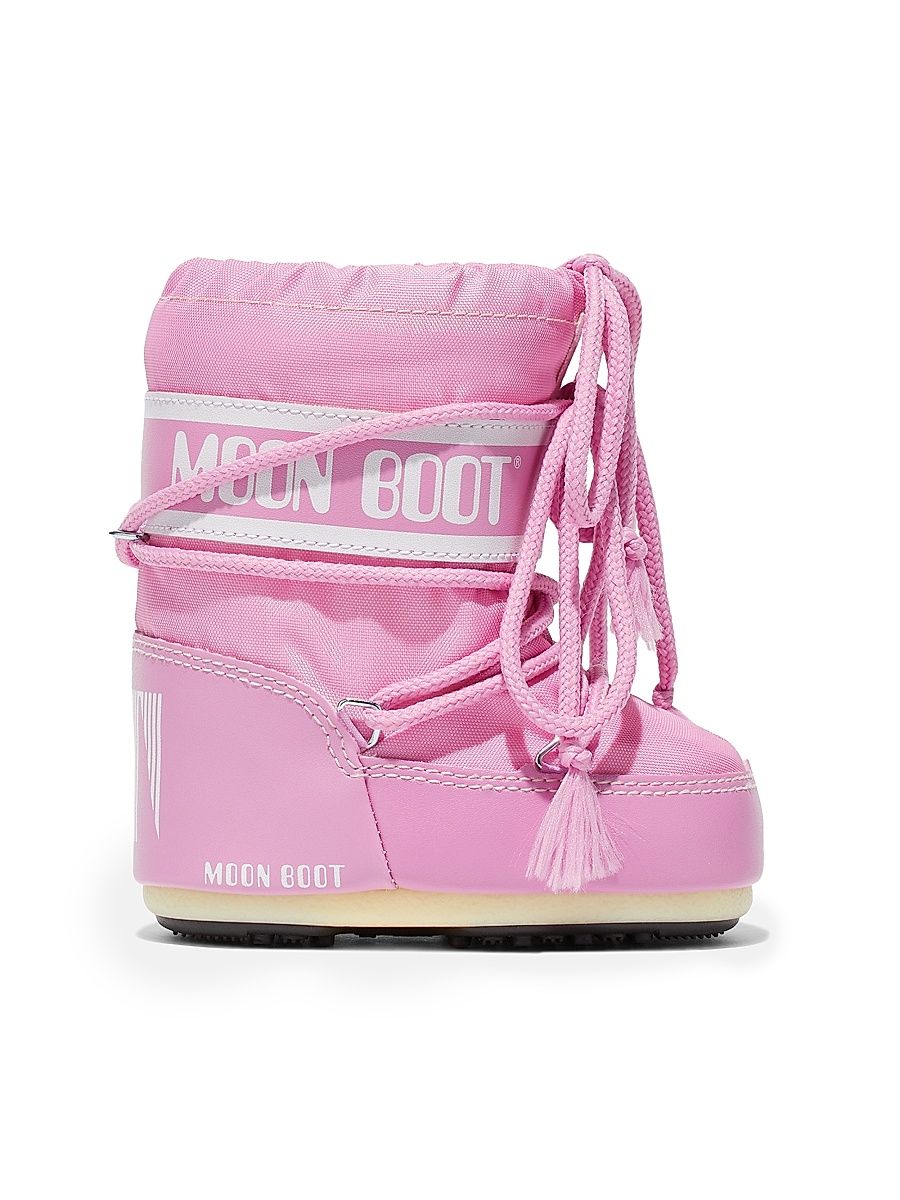 Moon Boot Girl's Baby's Icon Mini Padded Nylon Boots - Light Pink - Size 4 (Baby)