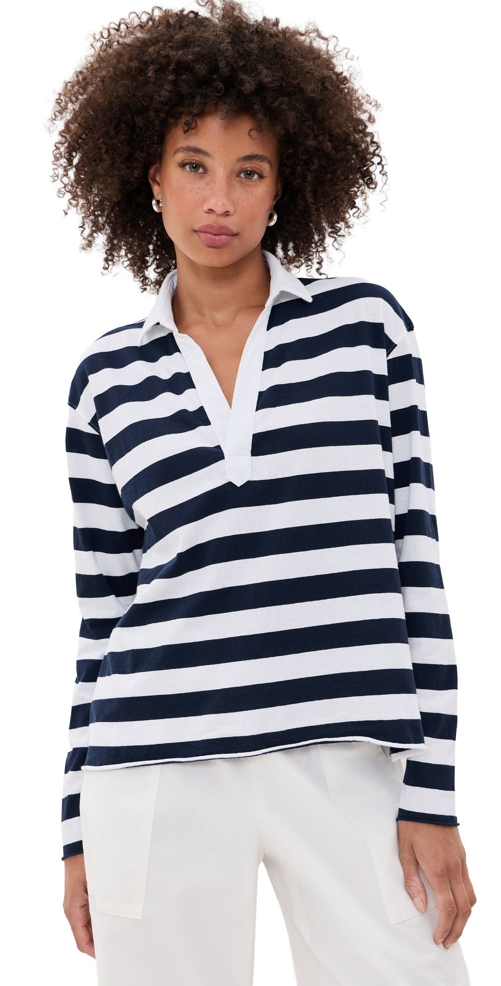 Frank & Eileen Patrick Popover Henley Nautical Stripe S