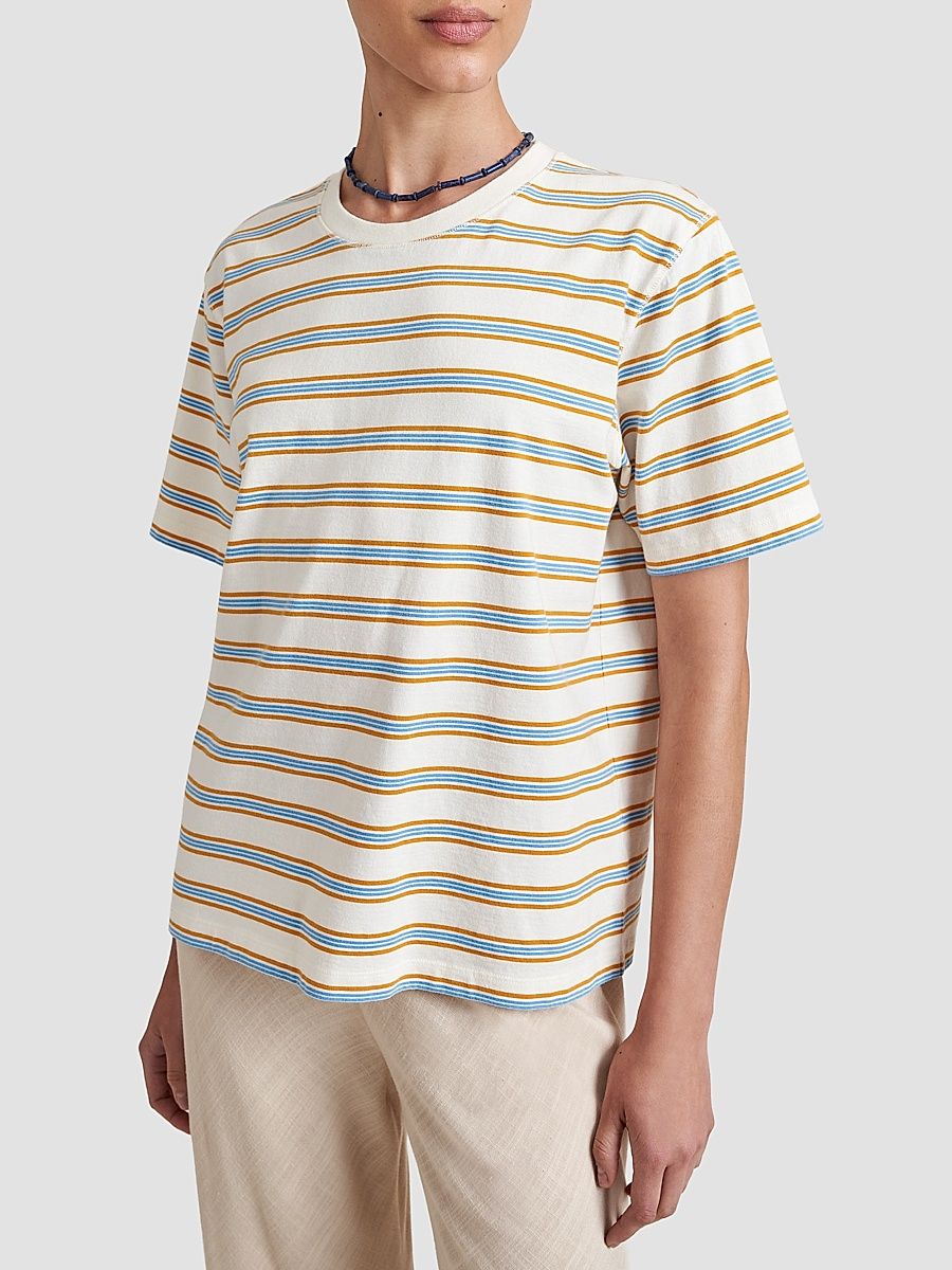 Women's Boyfriend T-Shirt - Cream Multi - Size XL