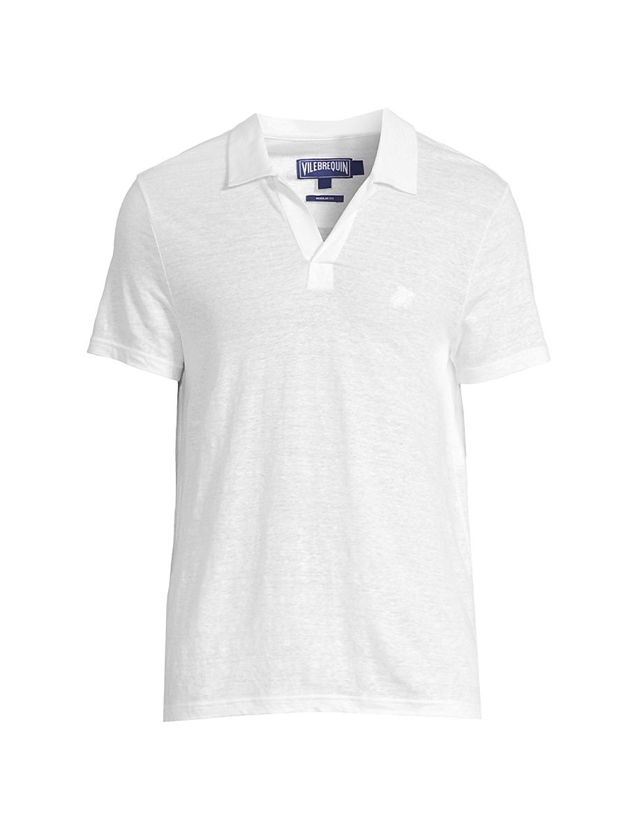 Men's Pyramid Linen Polo Shirt - White - Size XXXL