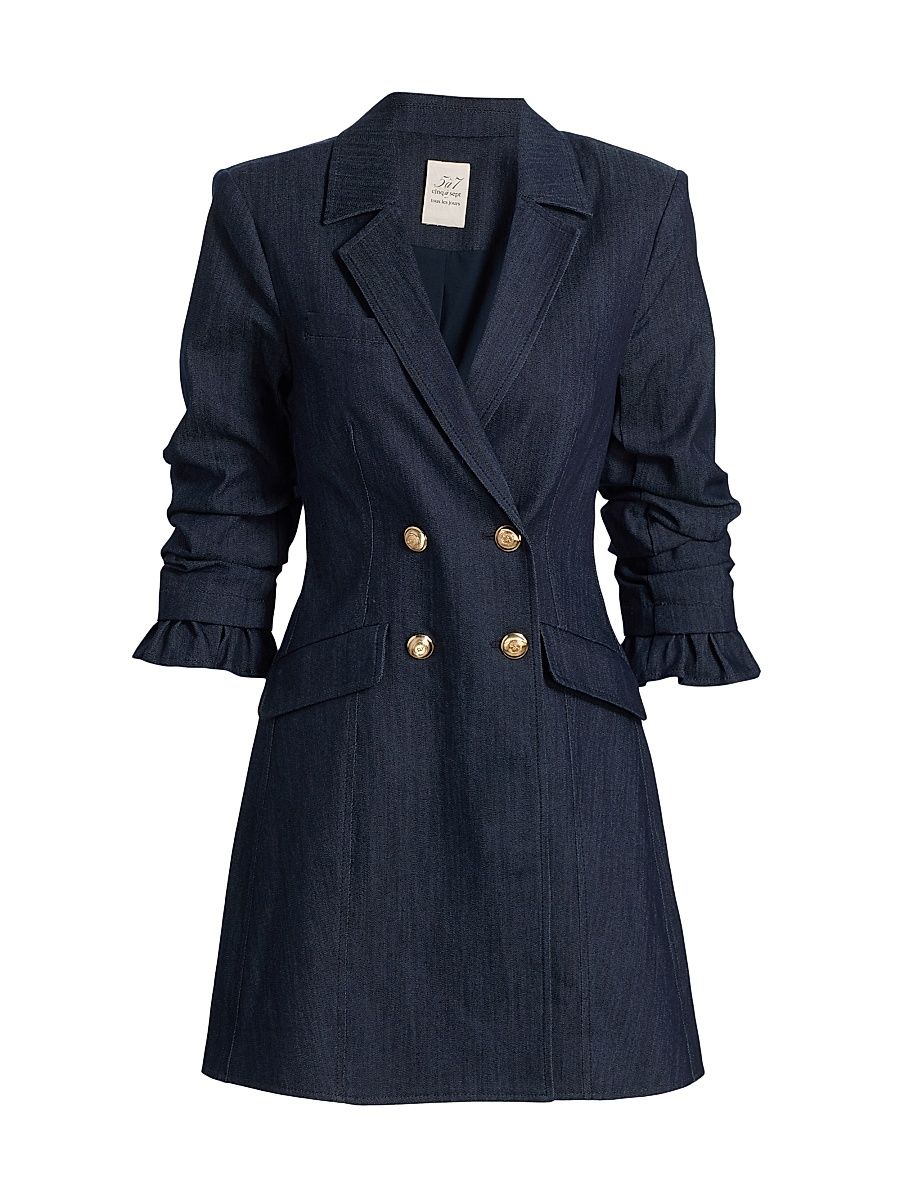 Women's Bekah Denim Blazer Minidress - Indigo - Size 14