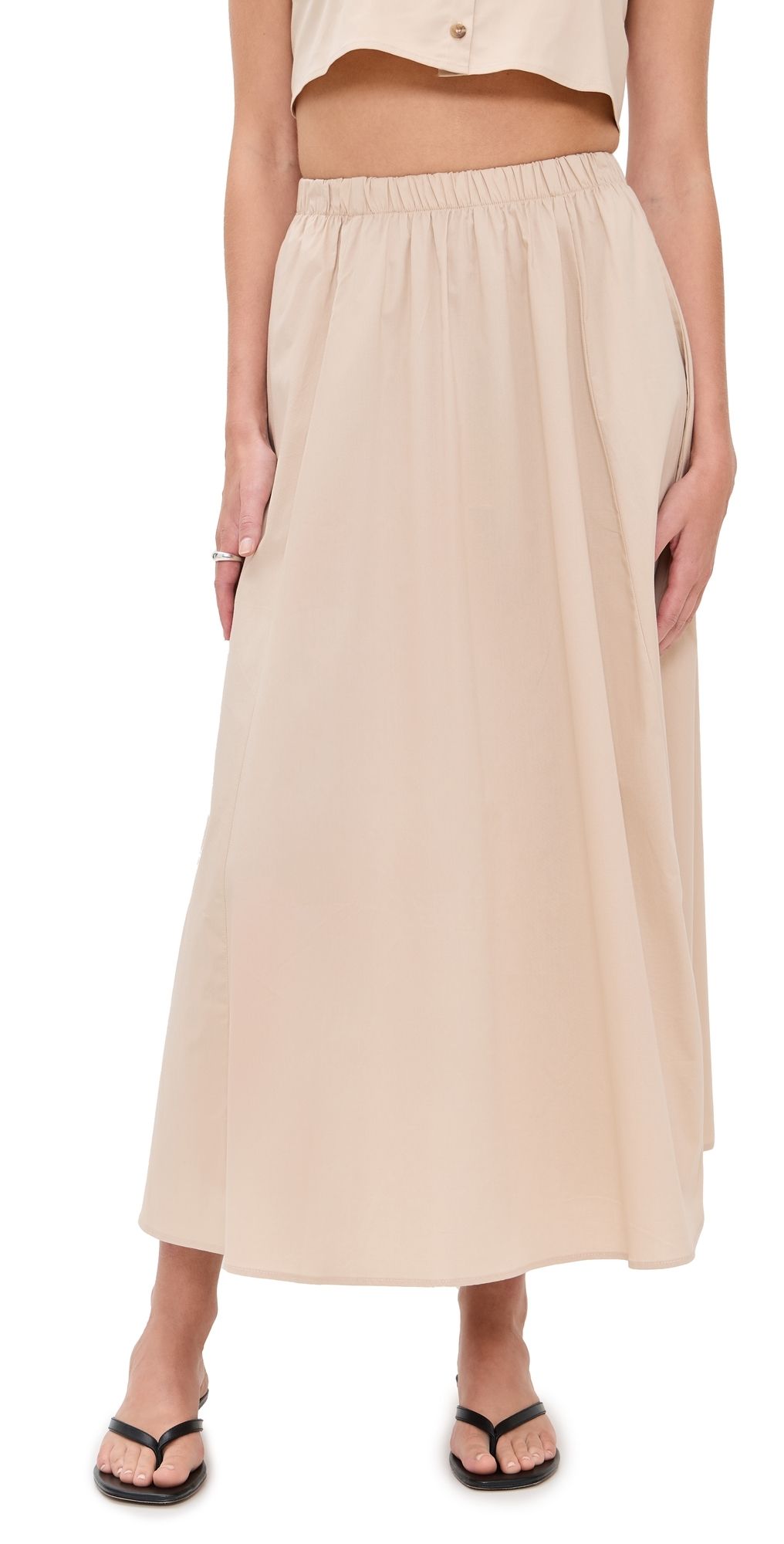 LE BOP Poplin Martha Skirt Olive XL