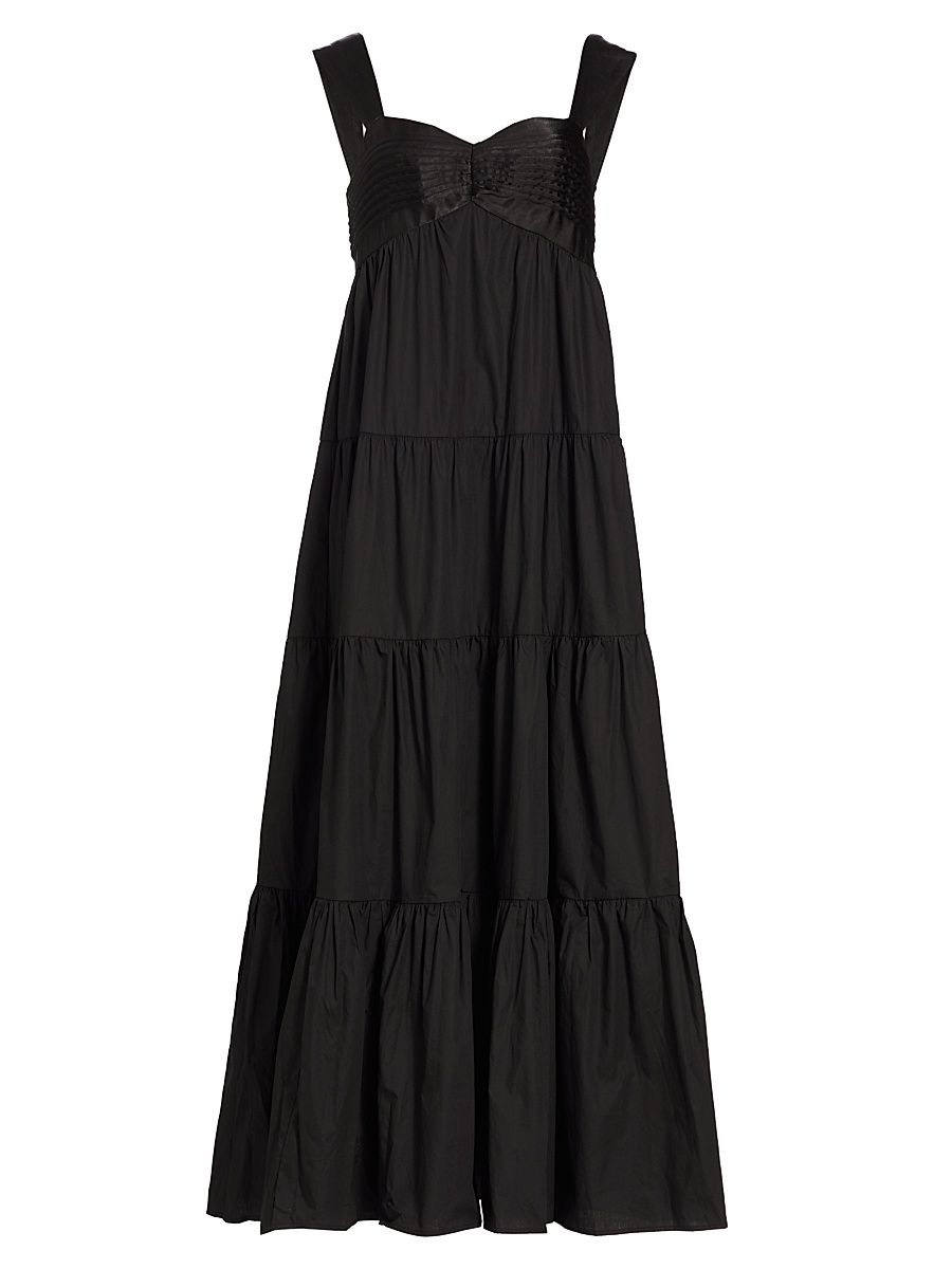 Women's Debra Tiered Maxi Dress - Black - Size Large