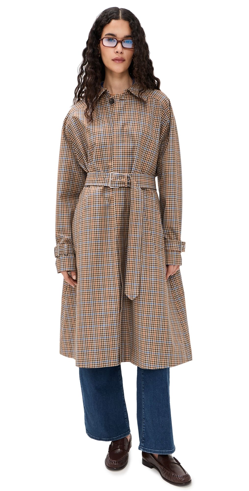 FRAME The Plaid Mac Coat Mocha Check XS