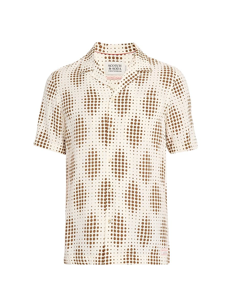 Men's Geometric Dot Camp Shirt - Pixel Diamond - Size XXL