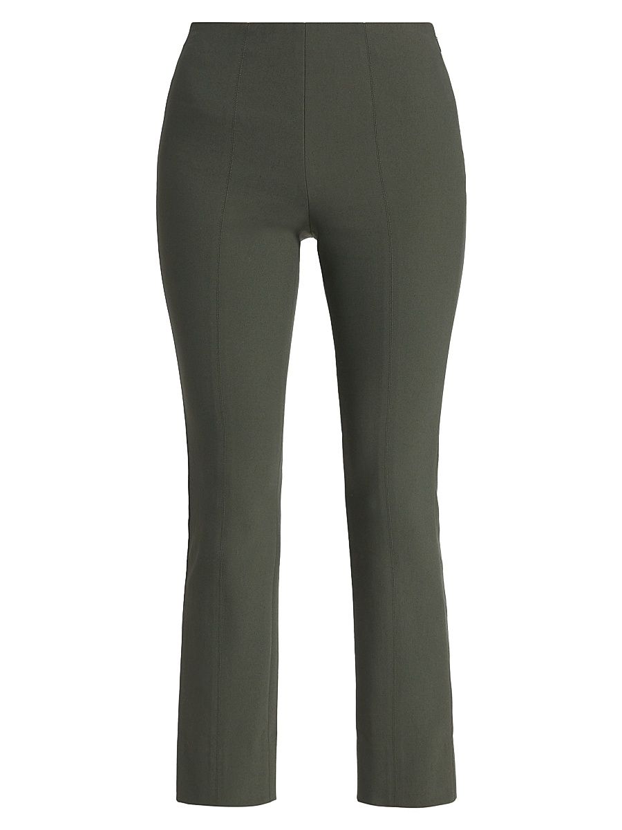 Women's Cotton-Blend Seamed Skinny Pants - Night Pine - Size XXS