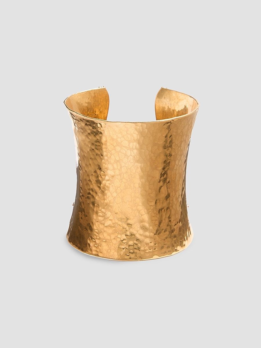 Women's Cuffy Antiqued Metal Bracelet - Antique Brass - Size Medium