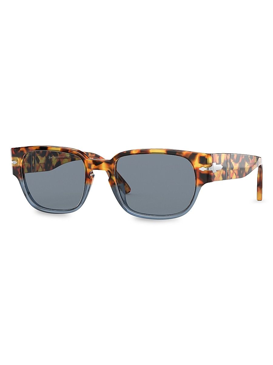 Men's Persol 49MM Square Sunglasses - Brown Tortoise