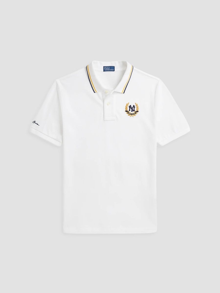 Polo Ralph Lauren Boy's Boy's Yankees Polo Shirt - White - Size 18