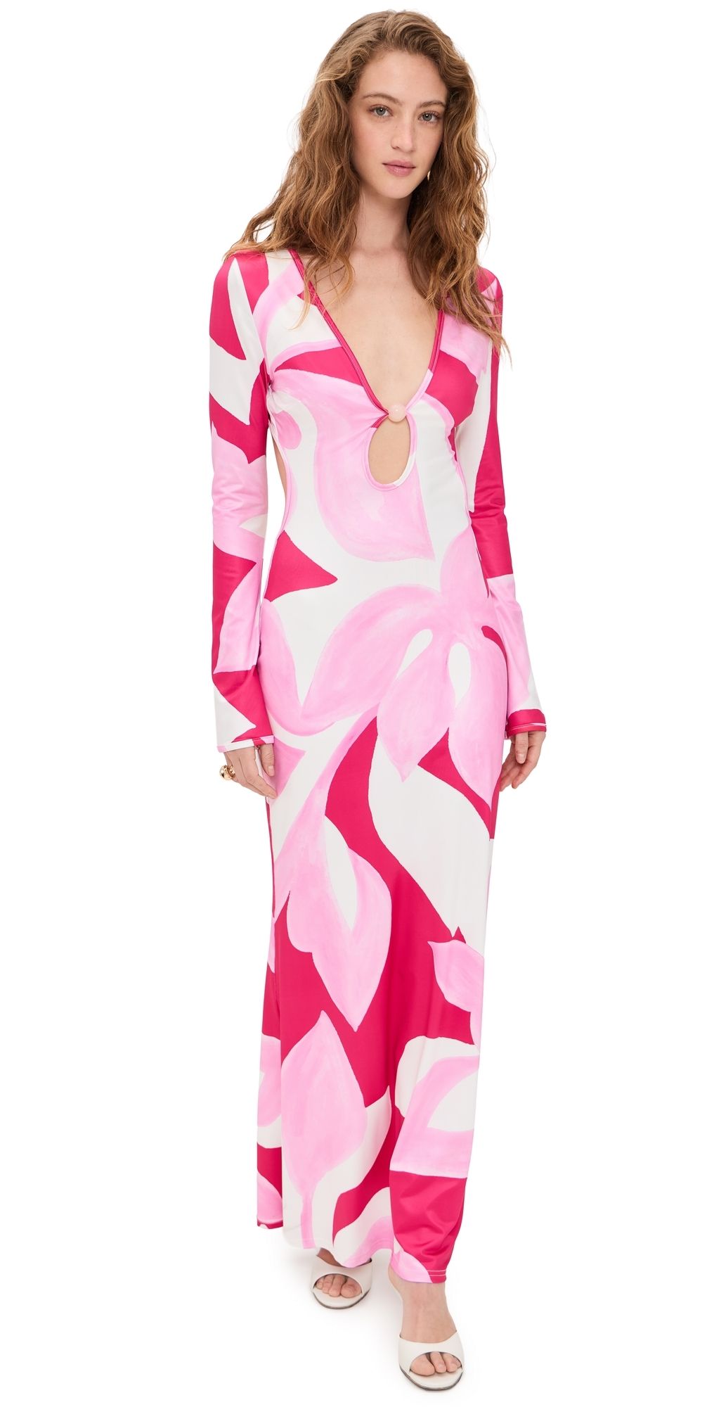 Seven Wonders Amoree Long Sleeve Maxi Dress Amoree Pink XS