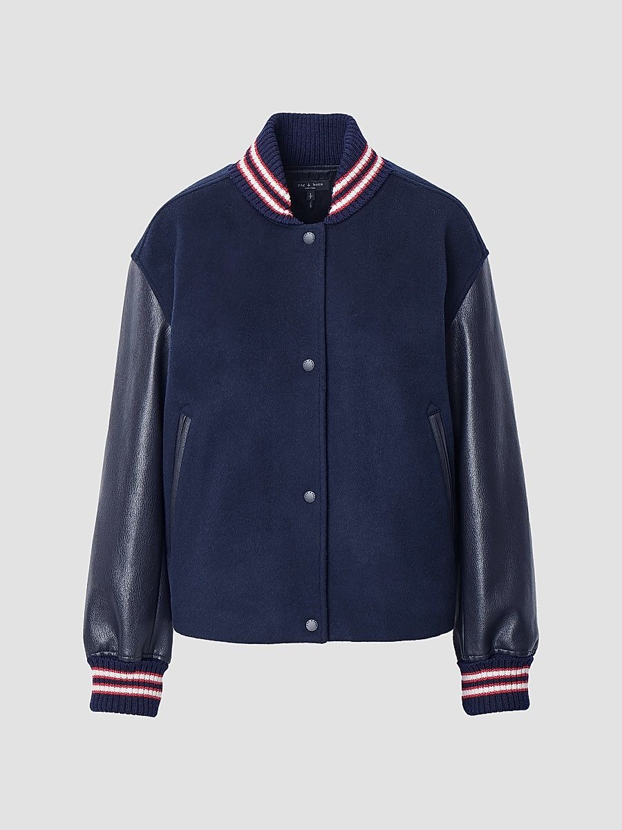 Women's Scarlet Varsity Jacket - Salute - Size Medium