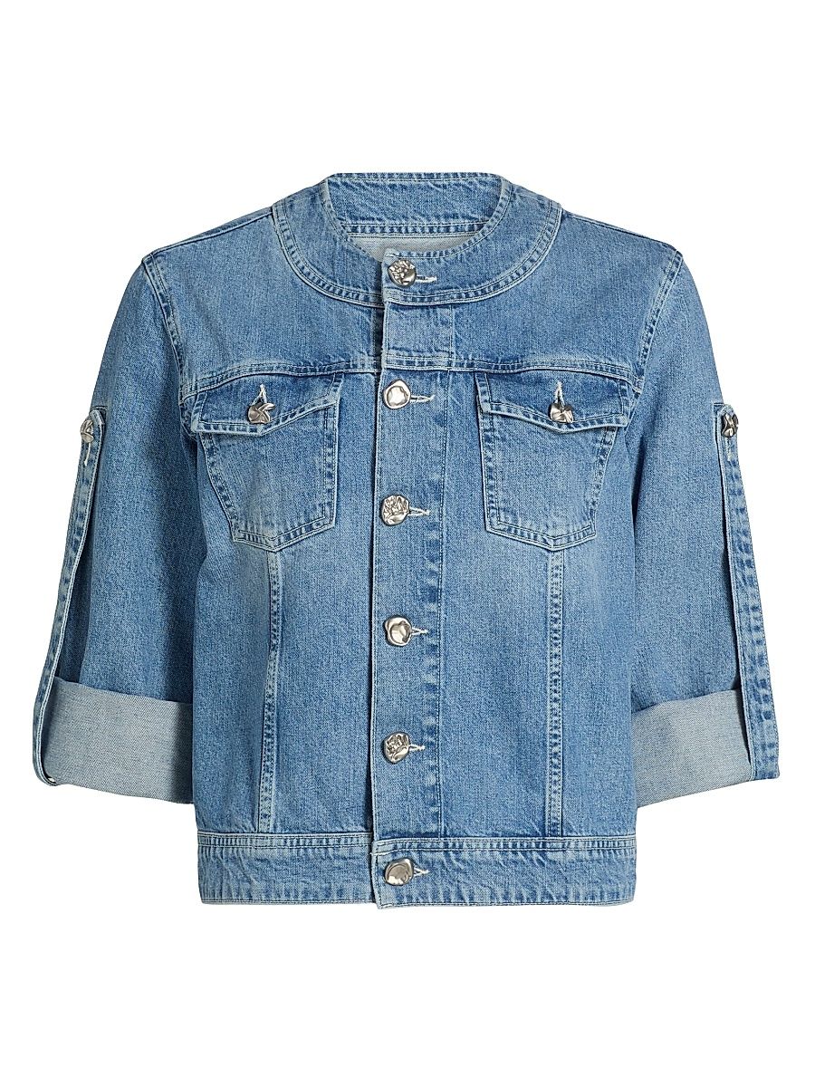Women's Anouk Denim Button-Front Jacket - Grant - Size XL