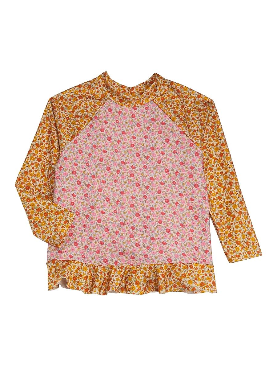 Girl's Lucky Spliced Rashguard Top - Spliced - Size 10