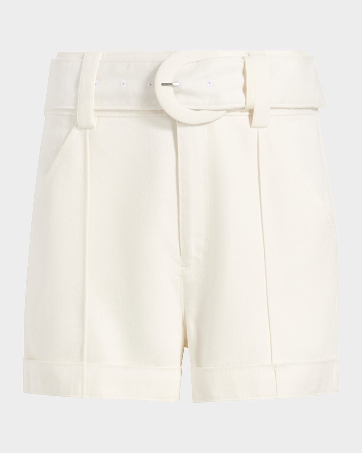 Aldi Belted Wide-Leg Linen Shorts