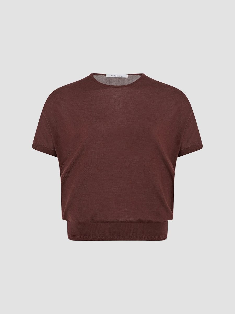 Another Tomorrow Women's Featherweight Top - Cinnamon - Size Large