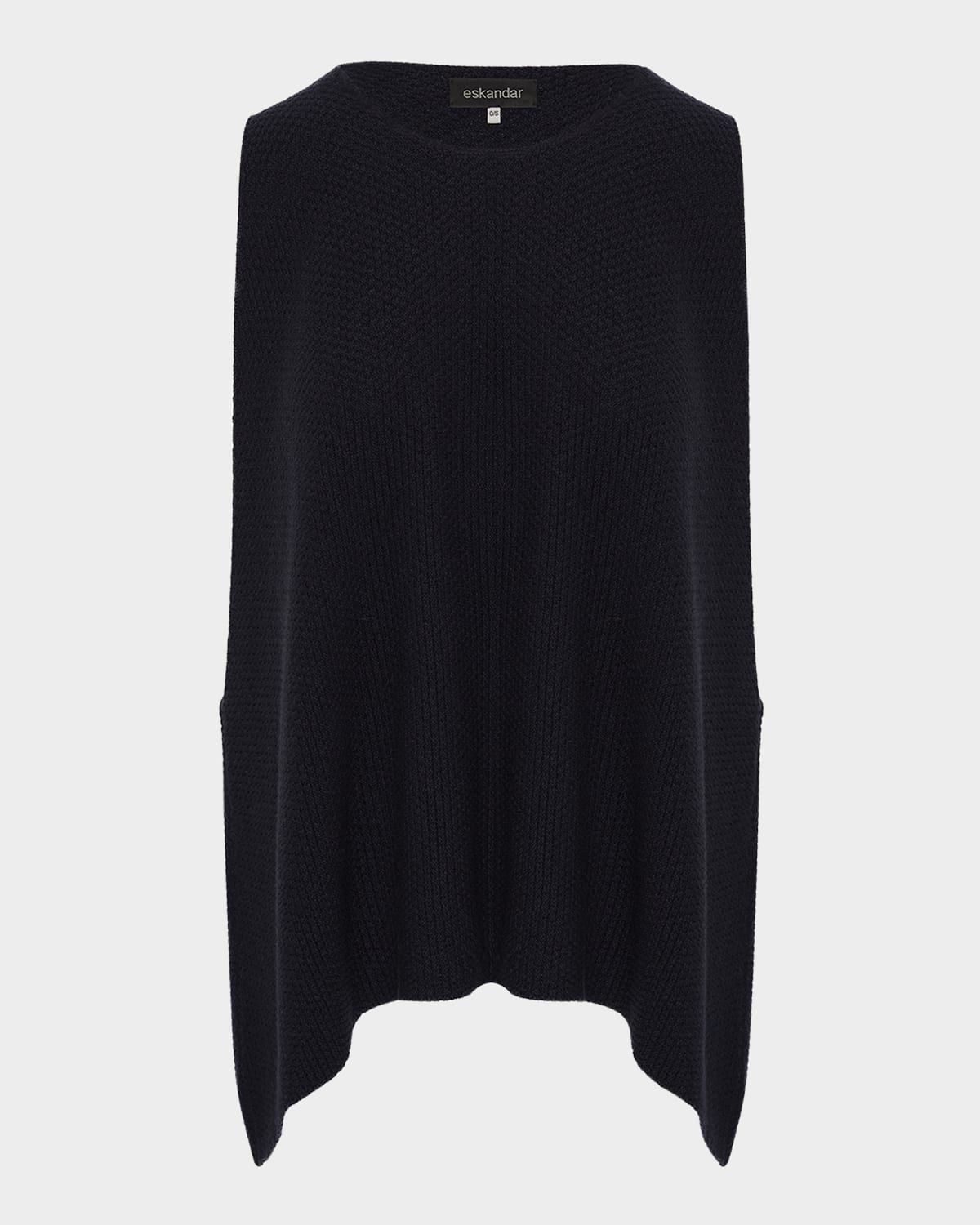 Cashmere Moss Stitch A-Line Sleeveless Sweater (Mid Plus Length)