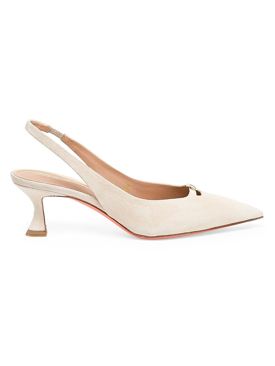 Women's Sabine Suede Slingback Pumps - Beige - Size 11.5