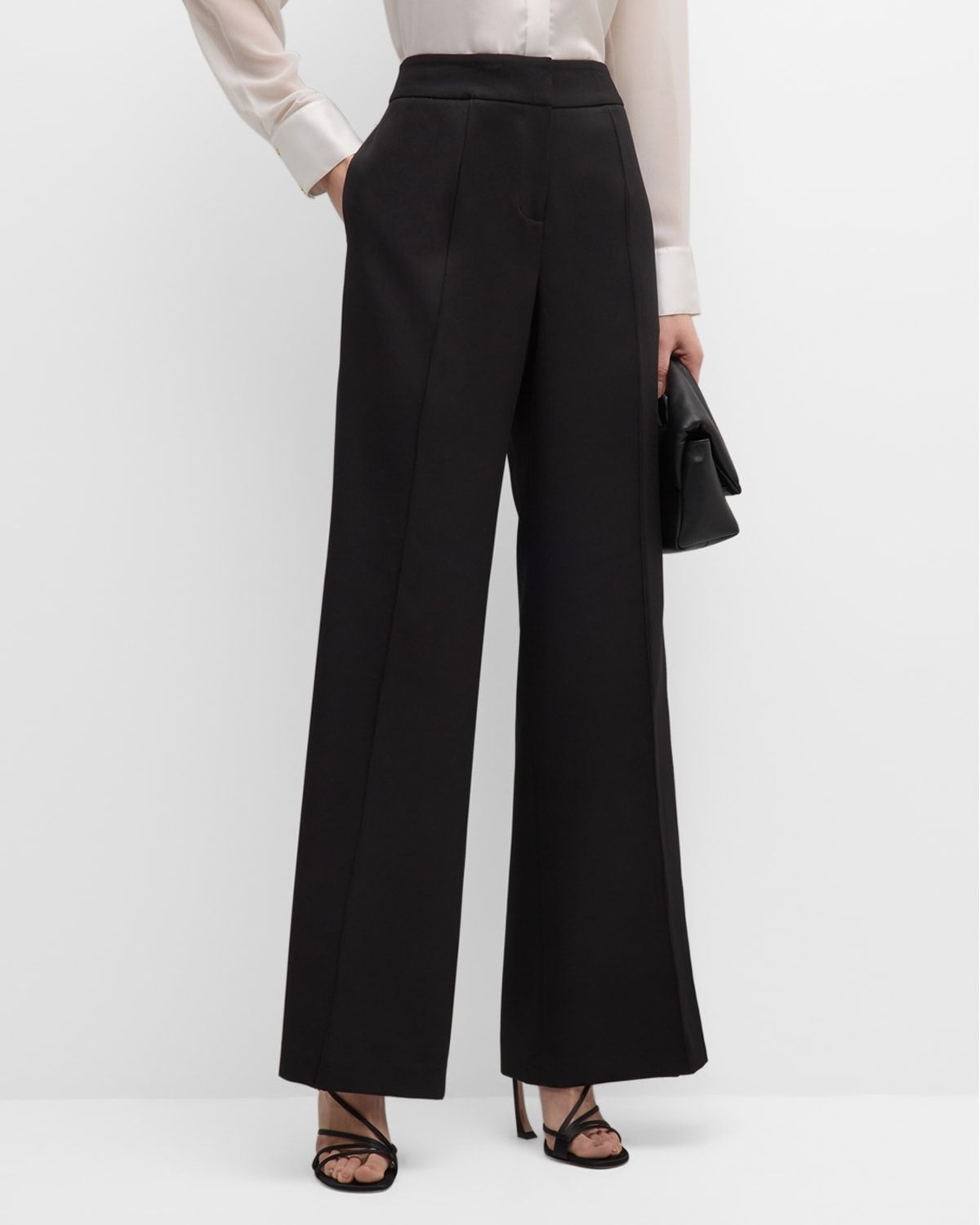 Nash High-Rise Wide-Leg Cady Pants