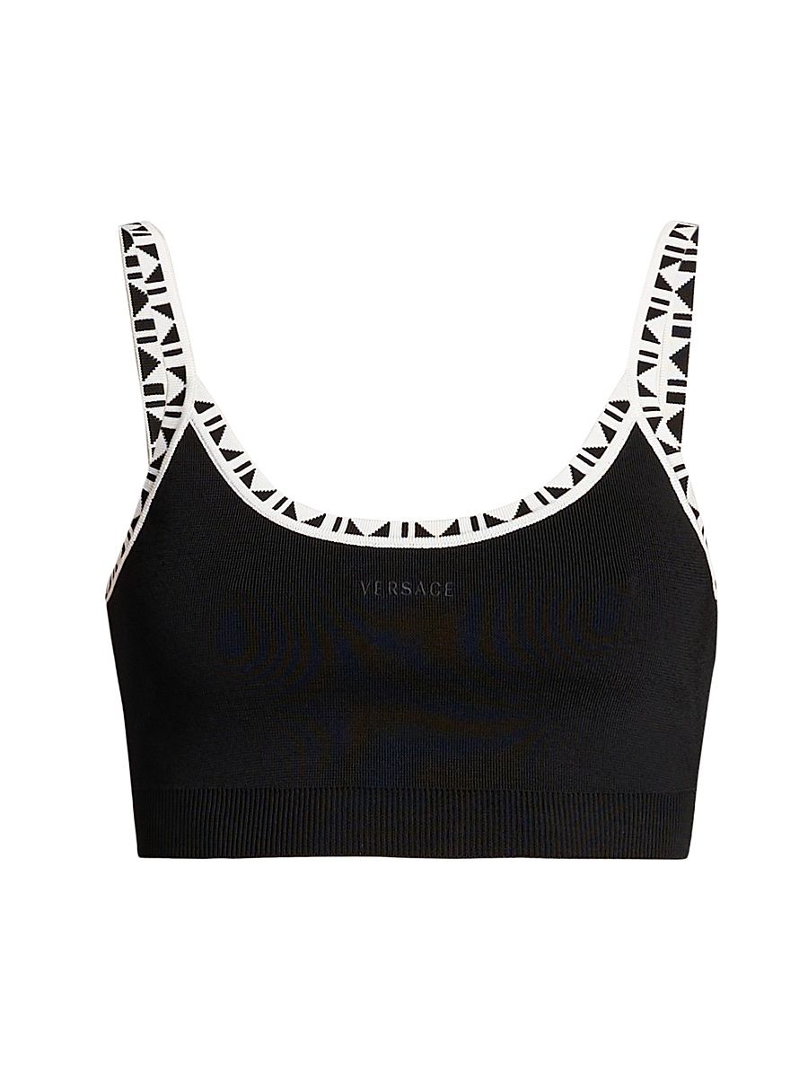 Women's La Vacanza Graphic Trim Crop Top - Black - Size 10