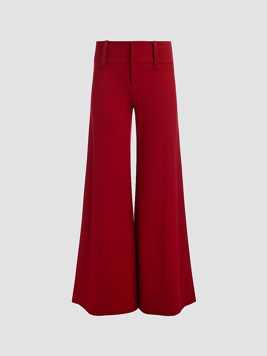ALICE + OLIVIA Women's Olivia Wide-Leg Flare Pants - Garnet - Size 14