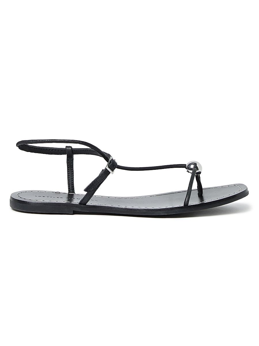 Women's Lara Strappy Flat Sandals - Black - Size 5