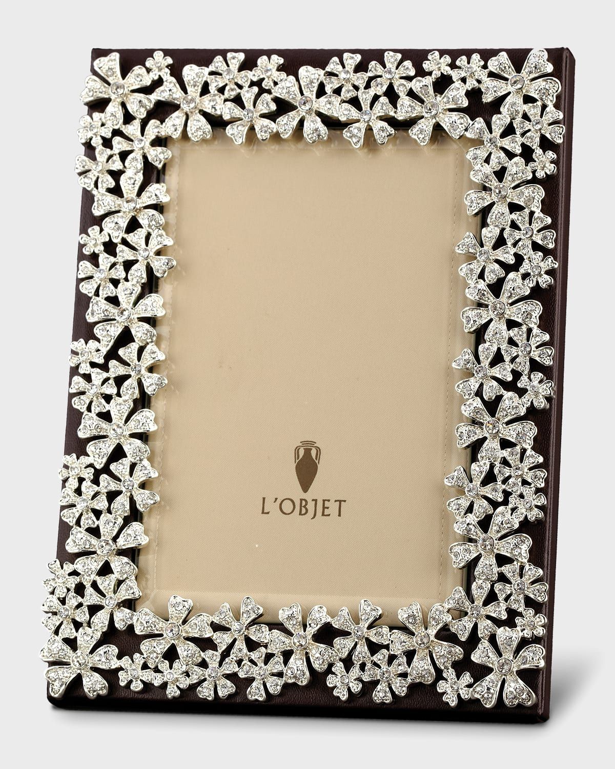 Platinum-Plated Swarovski® Crystal Garland Picture Frame